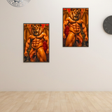 Manticore’s Crimson Roar - Glossy Photo Print, Unframed Wall Art
