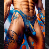 Armored Allure: Erotic Male Tattoo Art Print (Digital Download)