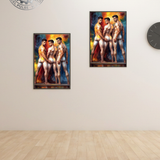 Modern Male Figure Art Print: Heat & Ice - Body Positive | Choose Print Size