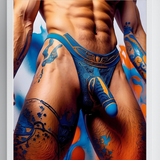 Armored Allure: Erotic Male Tattoo Art Print (Digital Download)