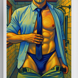 Tie & Thong — Locker Room Male Art Print
