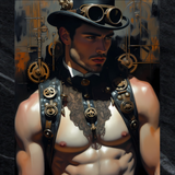 The Gentleman — Gay Steampunk Erotic Wall Art | Instant Download