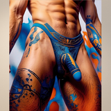 Armored Allure: Erotic Male Tattoo Art Print (Digital Download)
