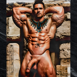 Pharaoh’s Veiled Might - Glossy Photo Print, Unframed Wall Art
