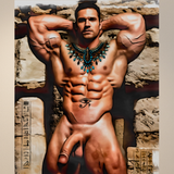Pharaoh’s Veiled Might - Glossy Photo Print, Unframed Wall Art