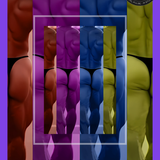 Four Ways — Pop Art Male Figure Wall Art | Instant Download