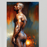 Masculine Nude Art Print | Sunlit Body Study Poster