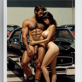 Showroom Floor — Explicit Couple Erotic Art Print