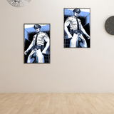 Gay Erotic Art Print | Sexy Male Cop Illustration | Homoerotic Wall Decor | AiPhoenixArtWorks