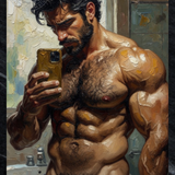 Gold Phone — Male Physique Art Print