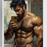 Gold Phone — Male Physique Art Print