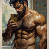 Gold Phone — Male Physique Art Print