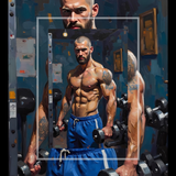 Muscular Gym Print: Erotic Male Physique, Fitness Wall Art