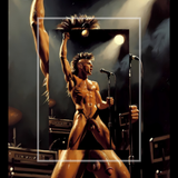 Explicit NSFW Art Print | Nude Male Rock Singer | Gay Punk Stage Fantasy | Raw Masculine Energy | 4 Sizes