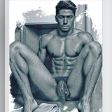 Erotic Male Nude Art PRINT | Figurative Wall Art | Sensual Homoerotic Illustration | Photography-Inspired Decor