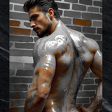 Male Nude Art Print | Erotic Gay Wall Decor | Oil & Skin Artistic Nude Illustration | Homoerotic Artwork | AiPhoenixArtWorks