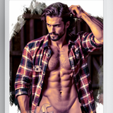 Rugged Flannel Tease Art Print | Sexy Handyman Male Wall Art | LGBTQ+ Decor | SteelPulseMStudio