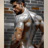 Male Nude Art Print | Erotic Gay Wall Decor | Oil & Skin Artistic Nude Illustration | Homoerotic Artwork | AiPhoenixArtWorks