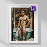 After the Bath — Explicit Male Nude Art Print