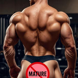 Muscular Redhead Man Gym Photo Print, Athletic Ginger Bodybuilder Back Wall Decor, Handsome Bearded Male Portrait Poster