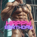 Happy Birthday Card | Male Nude Sci-Fi Fantasy Artwork PRINT | Gay Greeting Card | Mature Content | Single, 5-Pack, 10-Pack