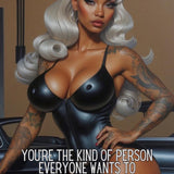 Pin-Up Girl Birthday Card: Glamorous Art Print (4x6 inches) Single or 5-Pack