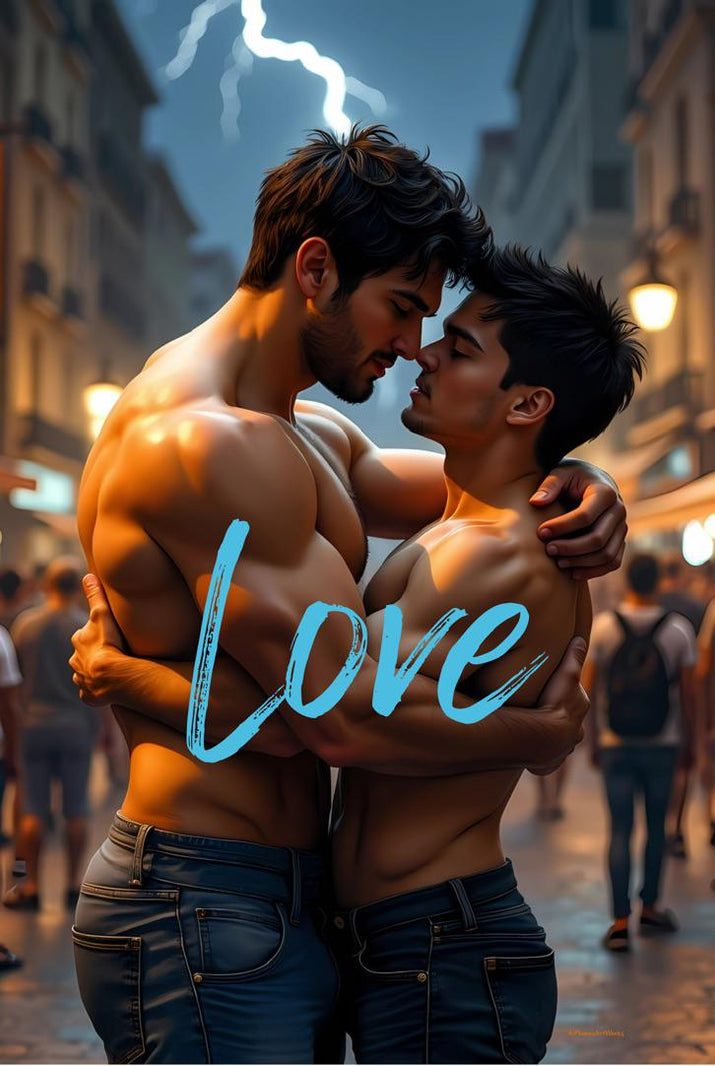 Love Greeting Card | LGBTQ+ Pride Art | 4x6 Folded Card with Envelope | Mature Content | Single or Set