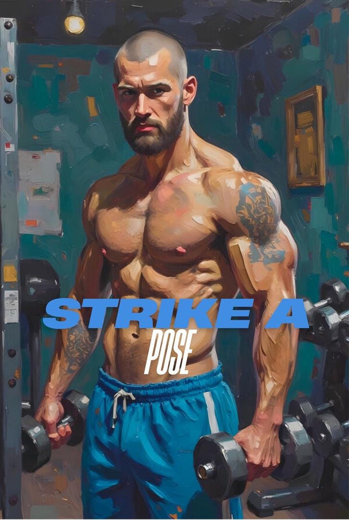 Bodybuilder Art Greeting Card | Fitness Gym Gift (4x6 Folded)