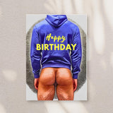 Funny Male Nude Birthday Card | Mature Humor Greeting Card