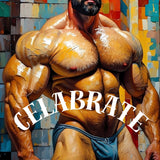 Mature Greeting Card | Muscular Male Nude, Erotic Art