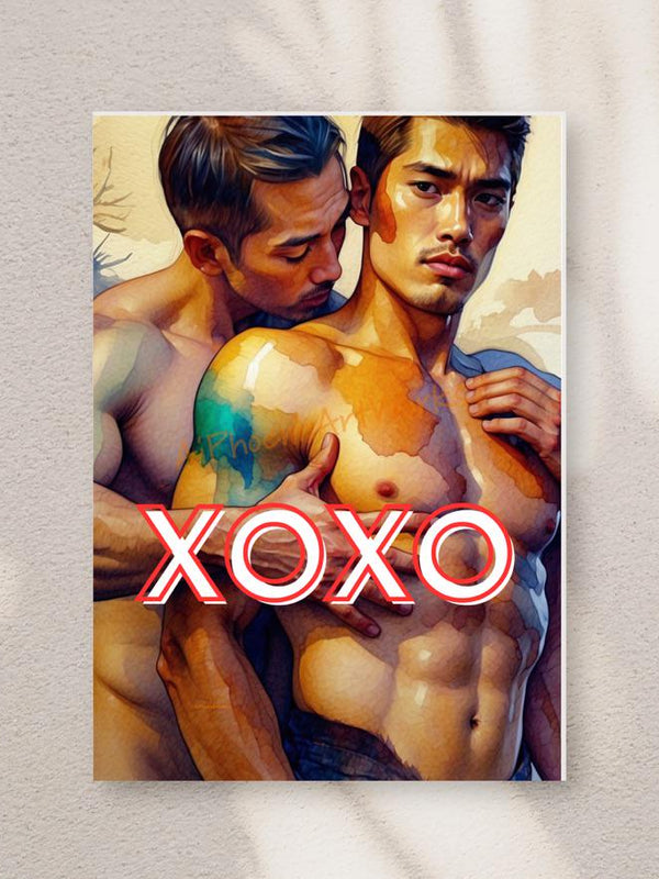 Gay Romance Greeting Card: Bold LGBTQ+ Love Art (4x6)