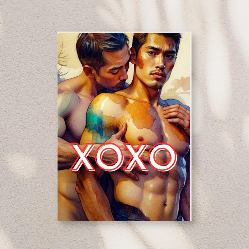 Gay Romance Greeting Card: Bold LGBTQ+ Love Art (4x6)