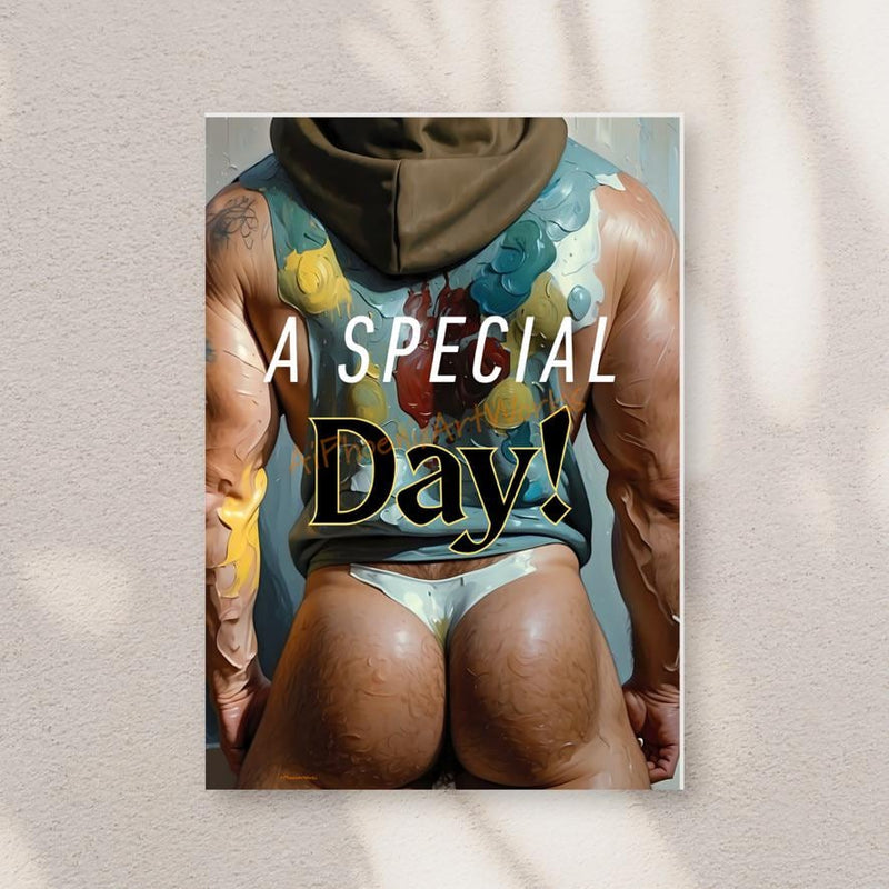 NSFW Gay Greeting Card | Funny Sexy Birthday | 4x6 Adult NSFW with Envelope | Blank Inside | Single or Set