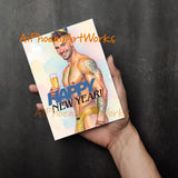 Golden Boy’s New Year Toast – 5x7 Folded Greeting Card