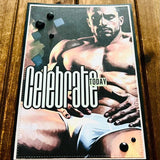 Handmade NSFW Handsome Man in Briefs with Black Gems Celebrate Today Card, Adult Greeting Card
