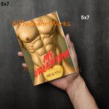Muscular Male Torso Valentine's Day Card | LGBTQ Gay Love Art Print