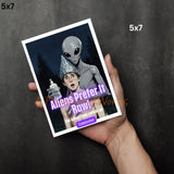 Aliens Prefer It Raw Greeting Card | Funny Gay Humor UFO Conspiracy